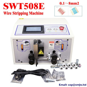 0.1-8.0mm2 SWT508E Automatic Computer Wire Stripping Cutting Machine English Touch Screen Cable Crimping Peeling Cutter Stripper