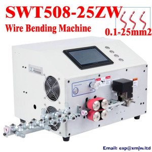 SWT508-ZW25 0.1-25mm2 Automatic Wire Stripping Bending Machine Computer AWG17 to AWG5 6mm2 16mm2 25mm2 Angle PVC Cable Bender