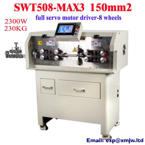 1-150mm SWT508 MAX3 Full Servo Motor Driver Wire Peeling Stripping Cutting Machine Automatic Touch Screen Cores Cable Stripper