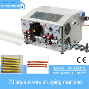 0.1-70mm Square high voltage Wire cutting Stripping Machine1000W electric LCD English display Cable Strip Machine