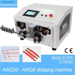 AWG30#-8# Cable Stripping Machine Fully Automatic 0.1-16mm2 Electric Wire Ends Peeling BV BVR cables stripper