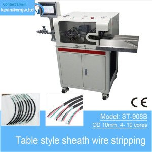 Desktop Computerized Multi-Cores Wire Cut and Strip Machine High Speed Diameter 1-10mm Sheath Cable Peeling