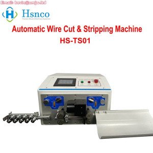 HS-TS01-2 Lines Automatic Wires   Cable Cutting and Stripping Machine with Touch Screen Operating OD: 0.25-2.5mm²