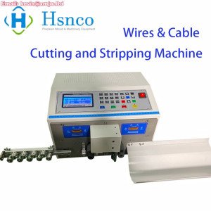 HS-BY01-2 Automatic Wires   Cable Cutting and Stripping Machine 2 Lines 4 Wheels Drive Wire Range 0.25 mm²-2.5 mm²