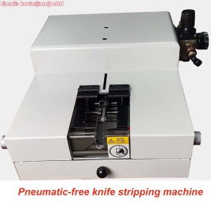 HS-206C Pneumatic-free mediation cable stripping machine （All peeling Half peeling）coarse and thin cable used without adjustment