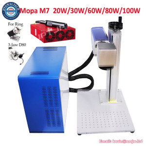 JPT Mopa M7 Separated Fiber Laser Marking Metal Cutting Machine 20W 30W 60W 80W 100W Nameplate Gold Silver Steel Engraving Tool