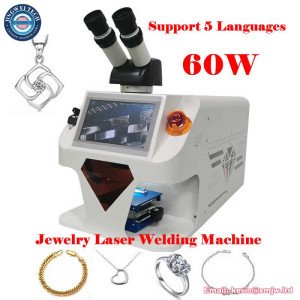 ND YAG Jewelry Laser Spot Welding Machine Touch Screen Control Micro Soldering 60W for Gold Silver Chain Ring Pendant