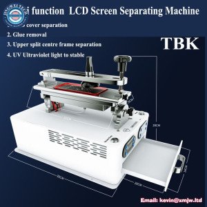 TBK Screen Separator Repair Machine 360 Rotary LCD Separating Frame Glue Remover Built-in Pump with UV Curing Lamp