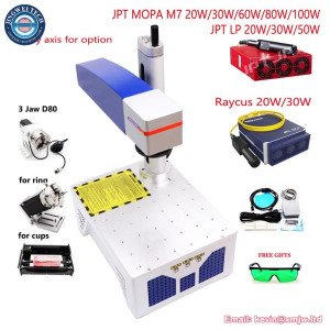 JPT MOPA M7 20w 30w 50w 60W 100W Fiber Laser Engraver Marking Machine Raycus Portable DIY Metal Jewelry Engraving Tool